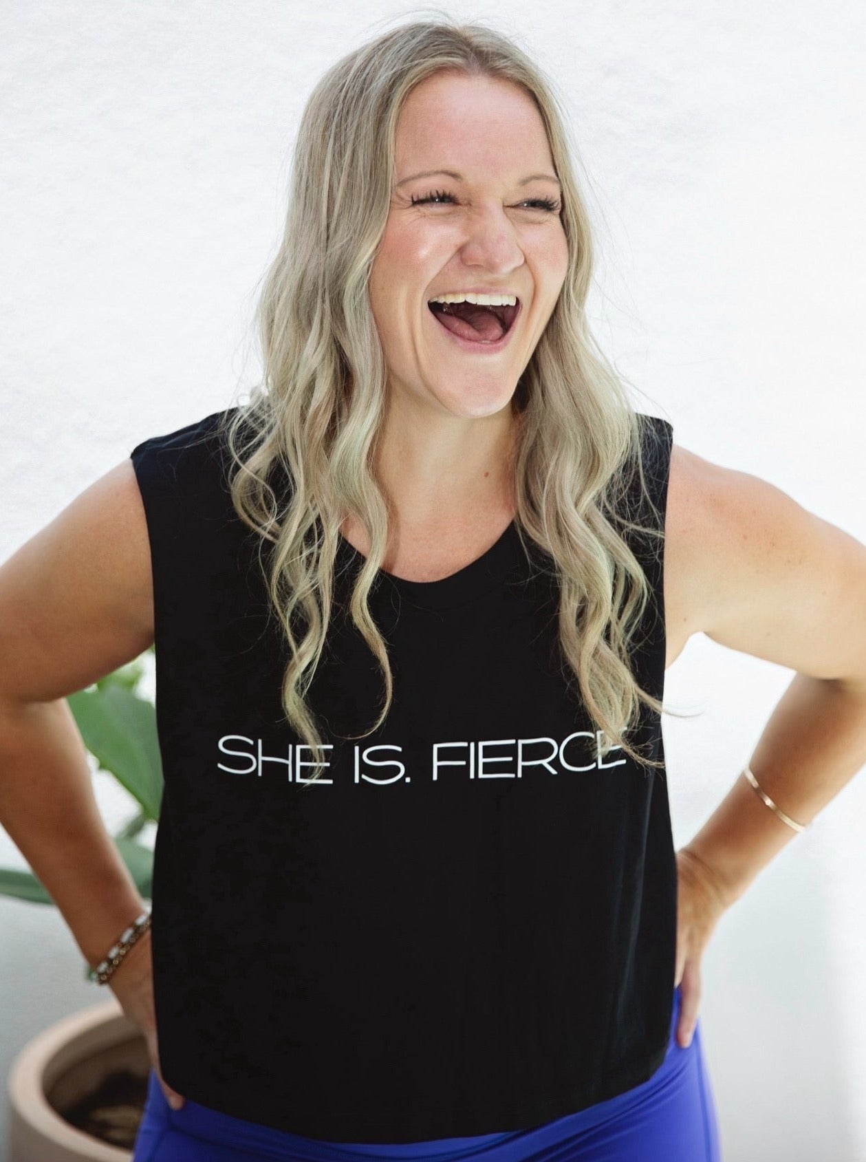 SHE IS. Cropped Tank