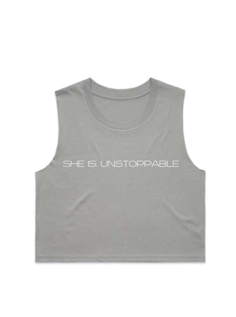 SHE IS. Cropped Tank